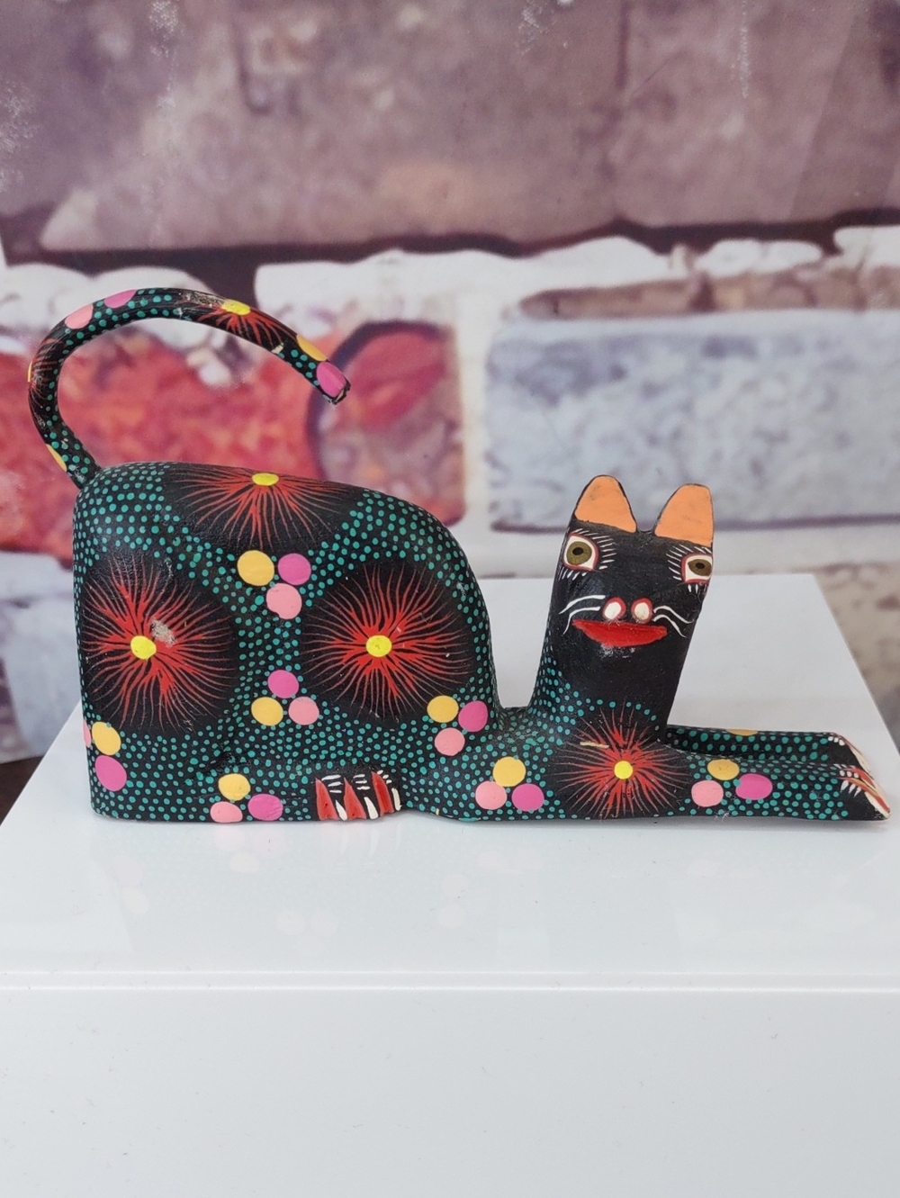 Artisan Crafted Alebrijes Cat Figure